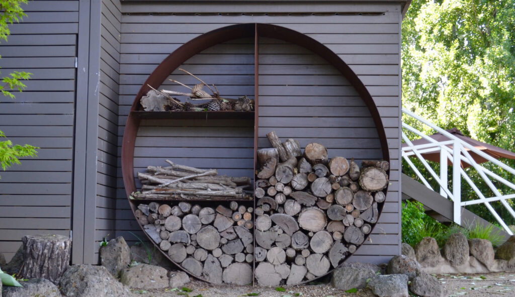 Lumber next to house