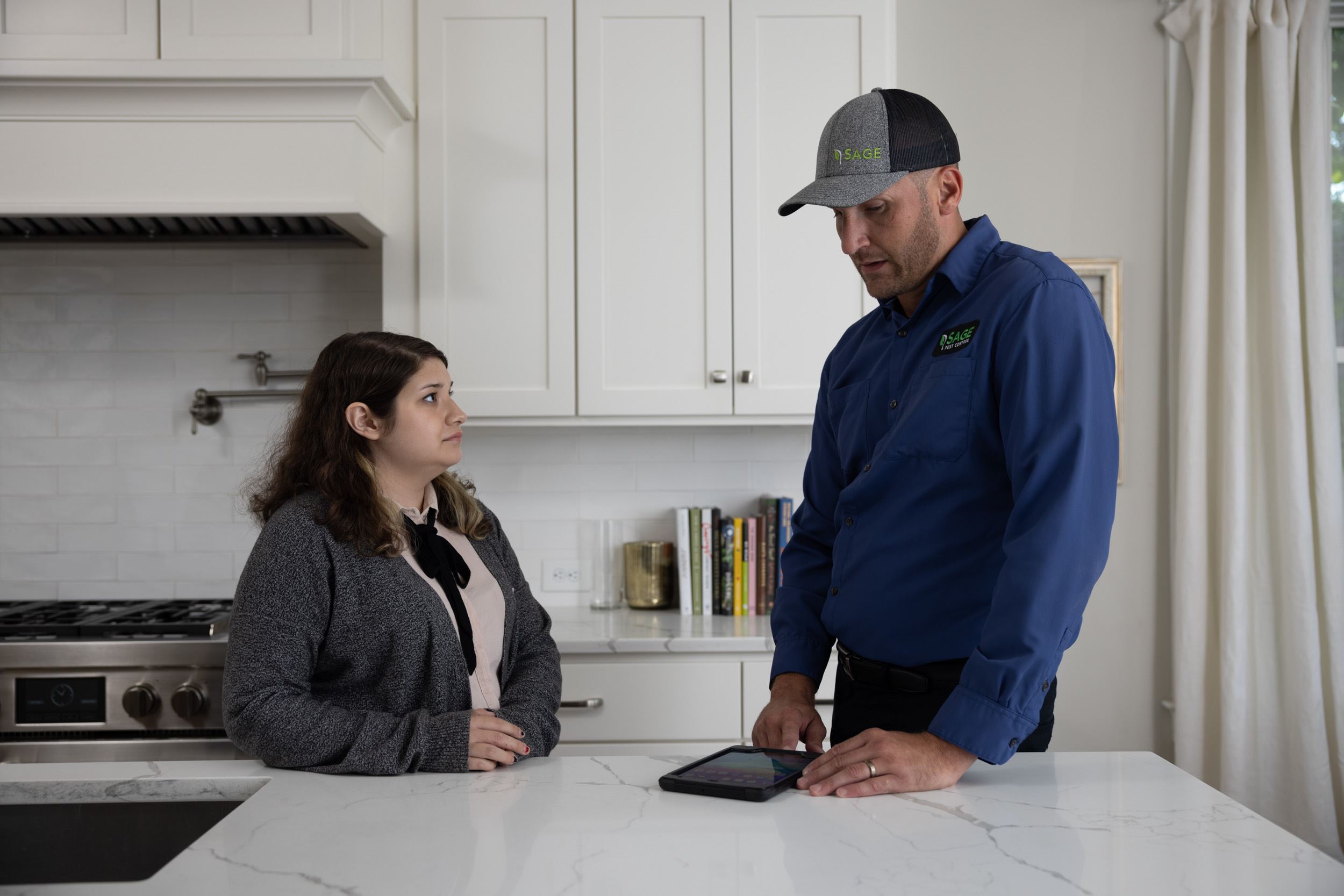 sage pest control at a job